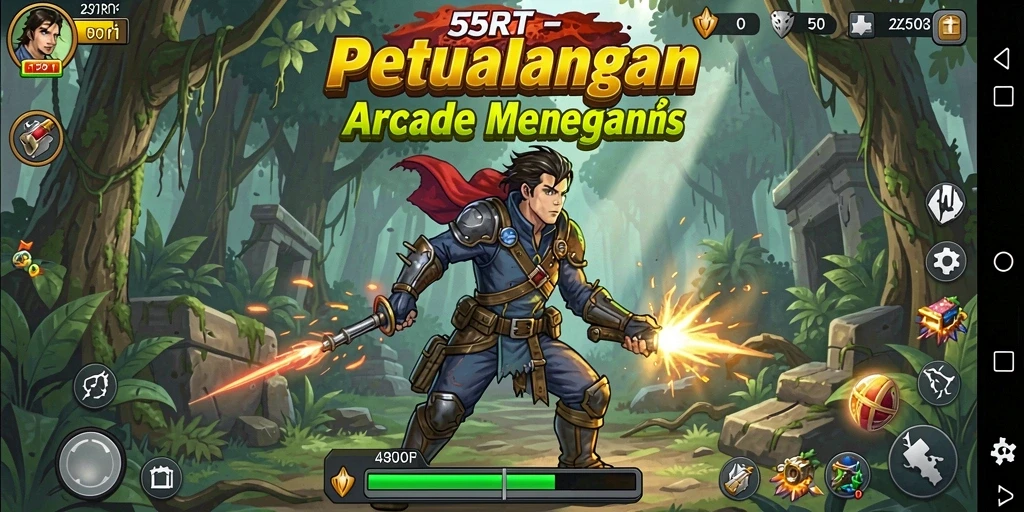 Gameplay seru dan menegangkan dalam 55RT.