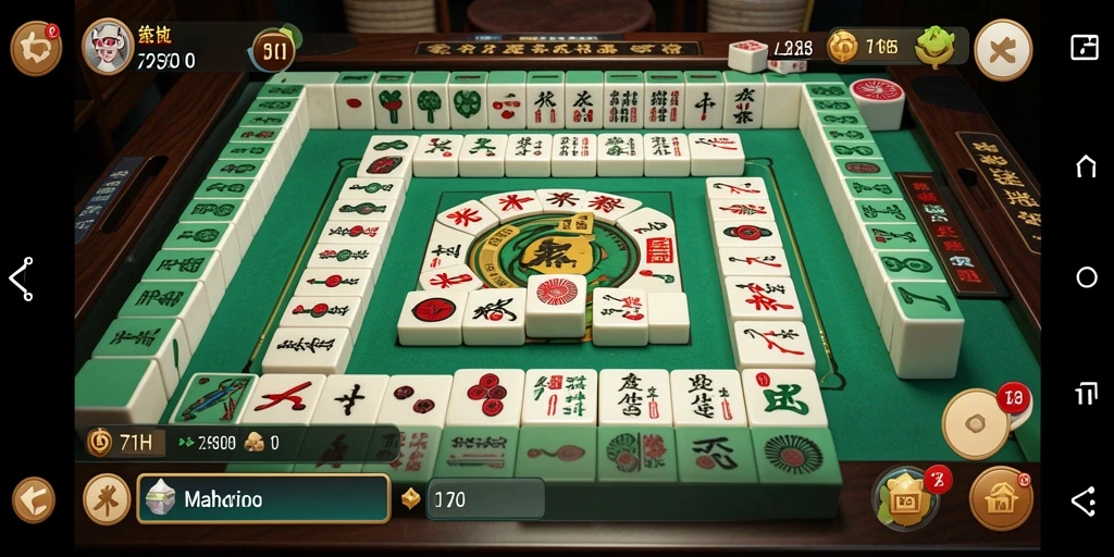 Screenshot gameplay Mahjong 71H yang menampilkan momen seru.