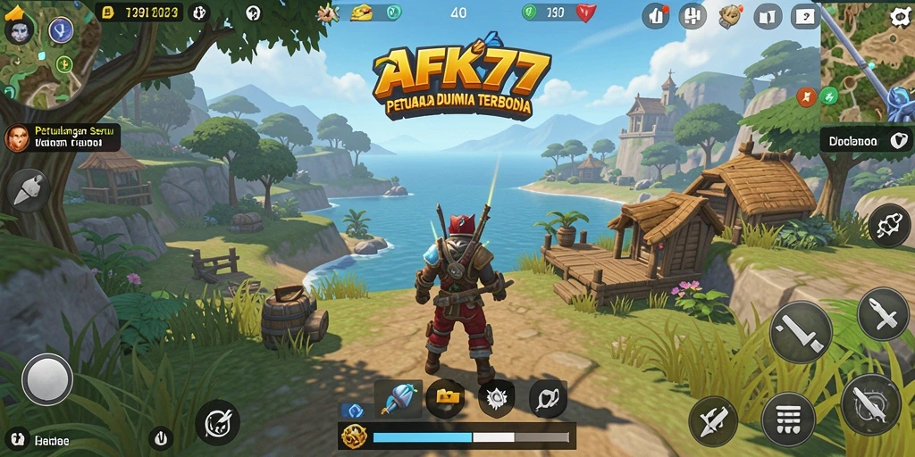 Screenshot gameplay yang menampilkan eksplorasi dunia Open World.