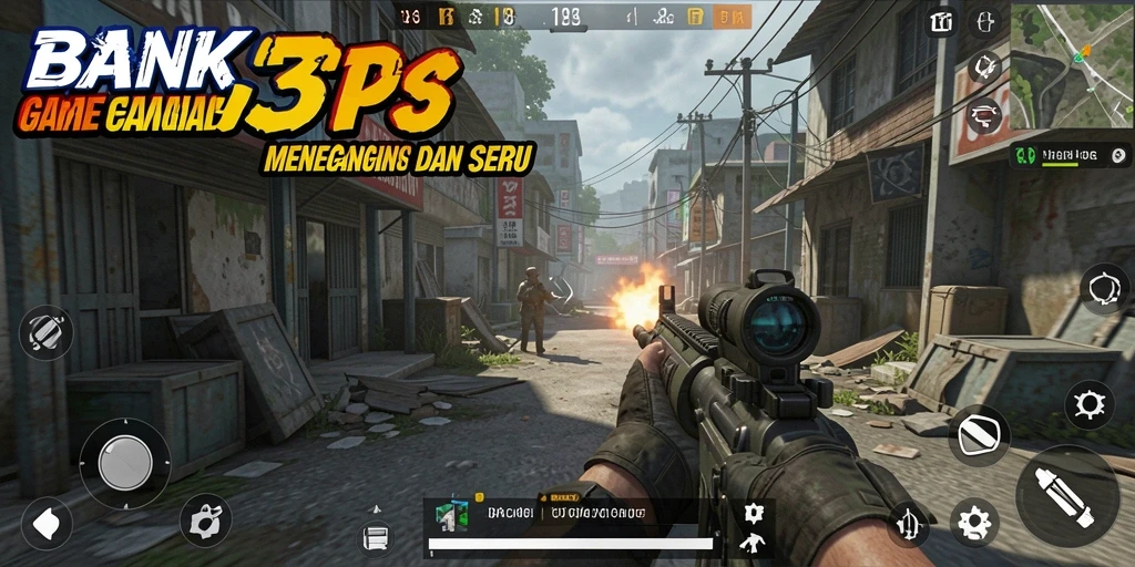 Screenshot utama BANK303 menunjukkan aksi mendebarkan dalam gameplay TPS.