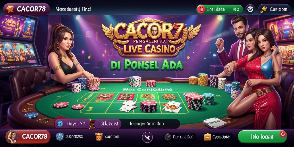 Tampilan permainan Live Casino yang menarik di CACOR78.
