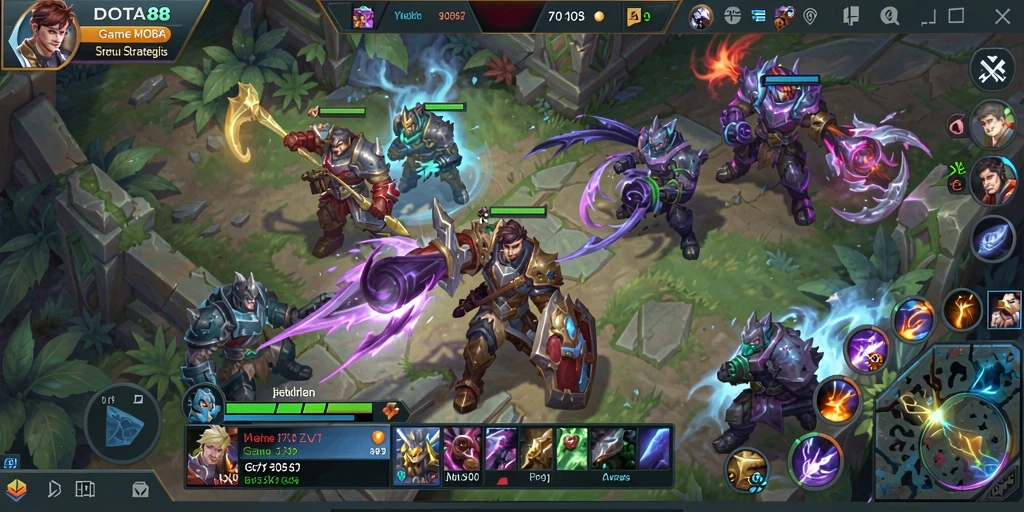 Tangkapan layar menarik dari aksi gameplay DOTA88.