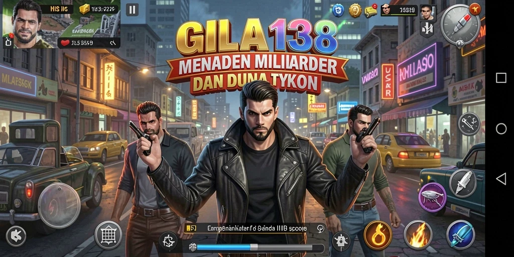 Screenshot gameplay GILA138 menampilkan aksi membangun empire bisnis Tycoon.