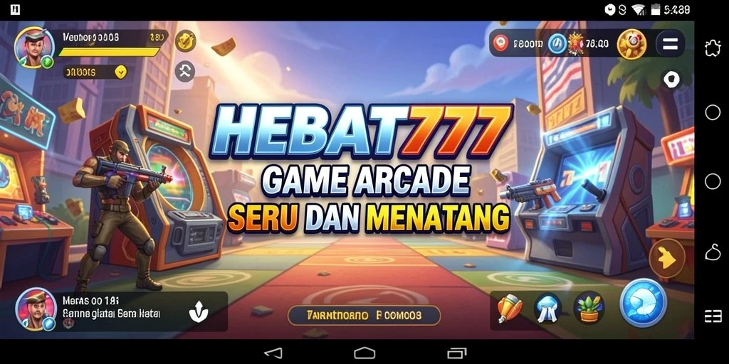 Screeenshot HEBAT777 menampilkan keseruan bermain game Arcade.
