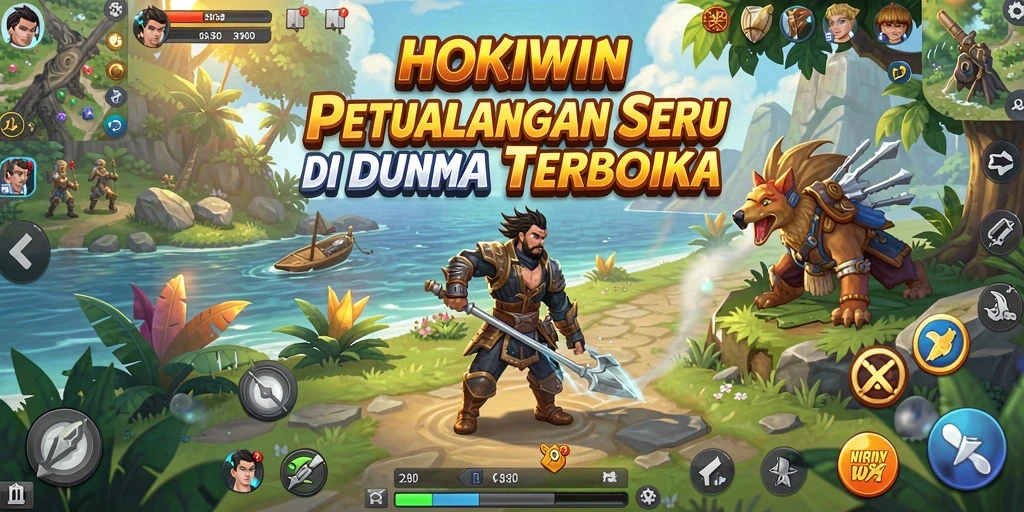 Gameplay HOKIWIN menampilkan dunia terbuka yang menakjubkan.