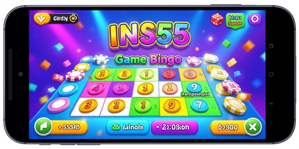 Tampilan gameplay seru Bingo di INS55 dengan bonus menarik.