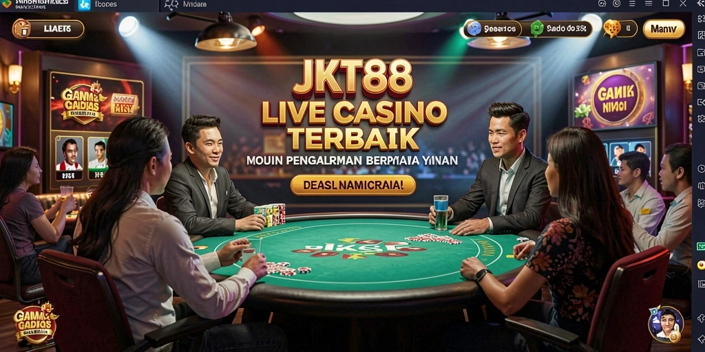Menampilkan dealer langsung di permainan JKT88 yang menegangkan.