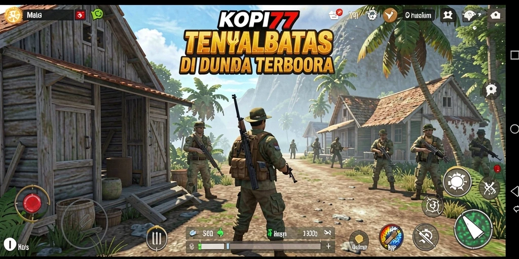 Tampilan gameplay KOPI77 menampilkan petualangan mendebarkan di dunia terbuka.