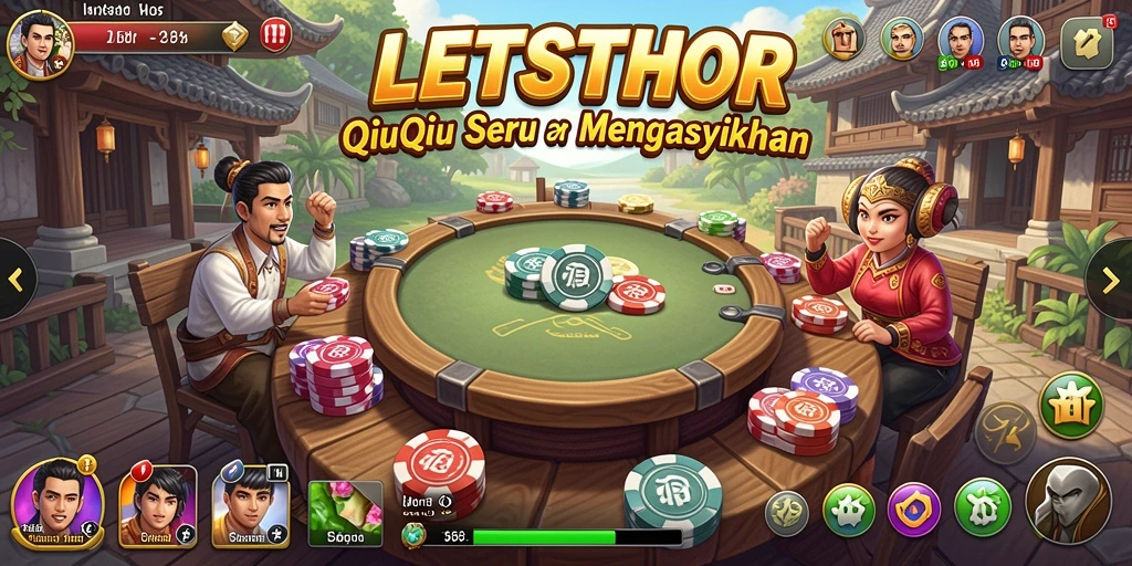 Tampilan gameplay QiuQiu yang menarik dan dinamis di LETSTHOR.