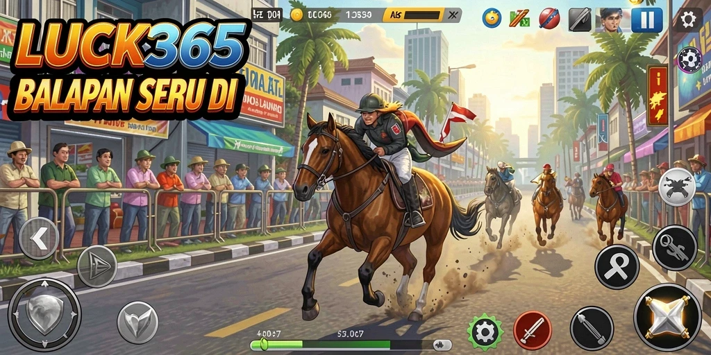 Gameplay Racing LUCK365 yang menegangkan dan seru.