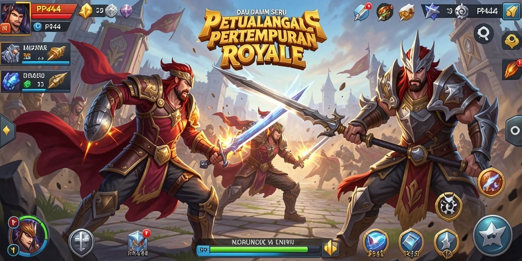Menampilkan gameplay seru dari PP444 dalam pertempuran Battle Royale.