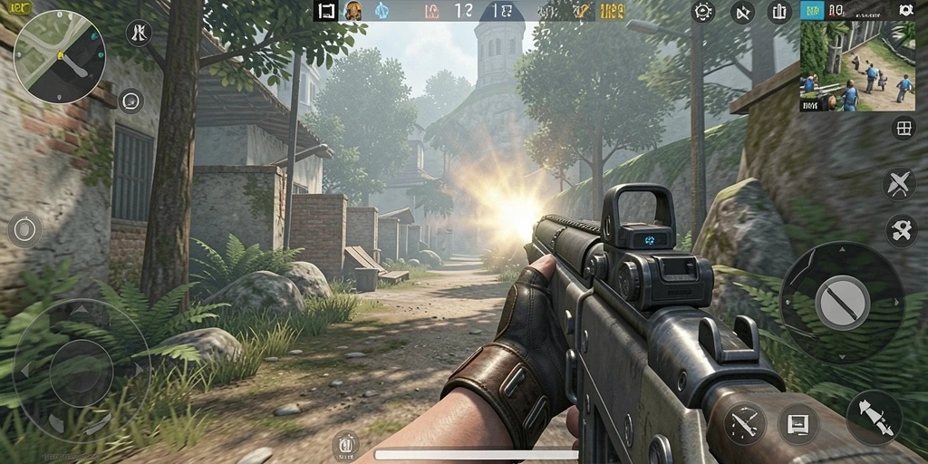 Screenshot gameplay RPOK dengan aksi seru dalam pertarungan TPS.