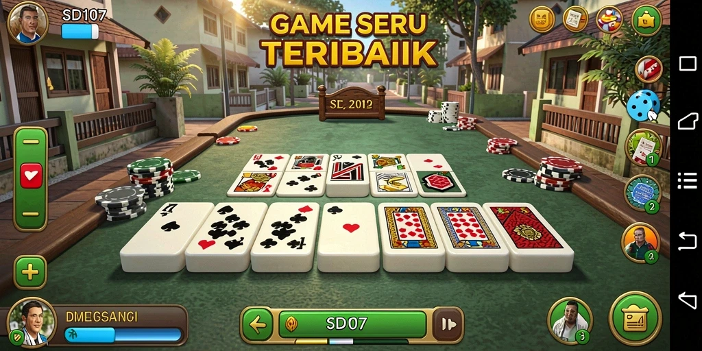 Tangkapan layar permainan Domino yang mendebarkan dan penuh aksi.