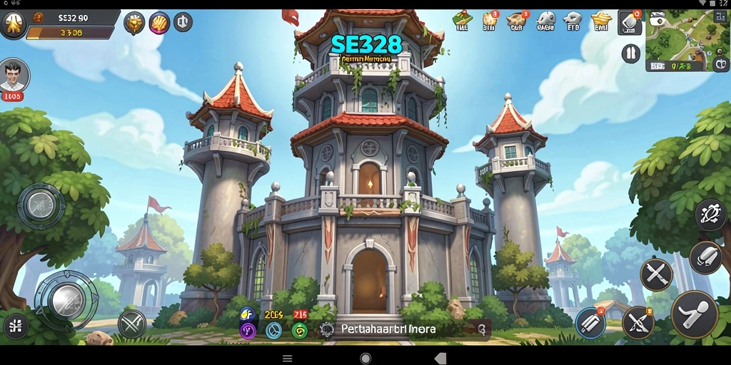 Menampilkan gameplay menara pertahanan yang menegangkan dan strategis.