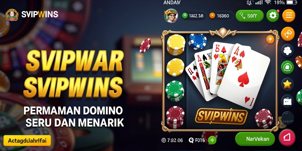 Tampilan menarik dari gameplay domino SVIPWINS yang seru.