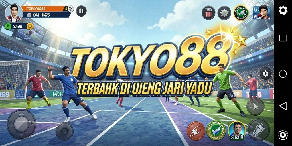 Screenshot utama TOKYO88 yang menunjukkan aksi gameplay olahraga yang seru.