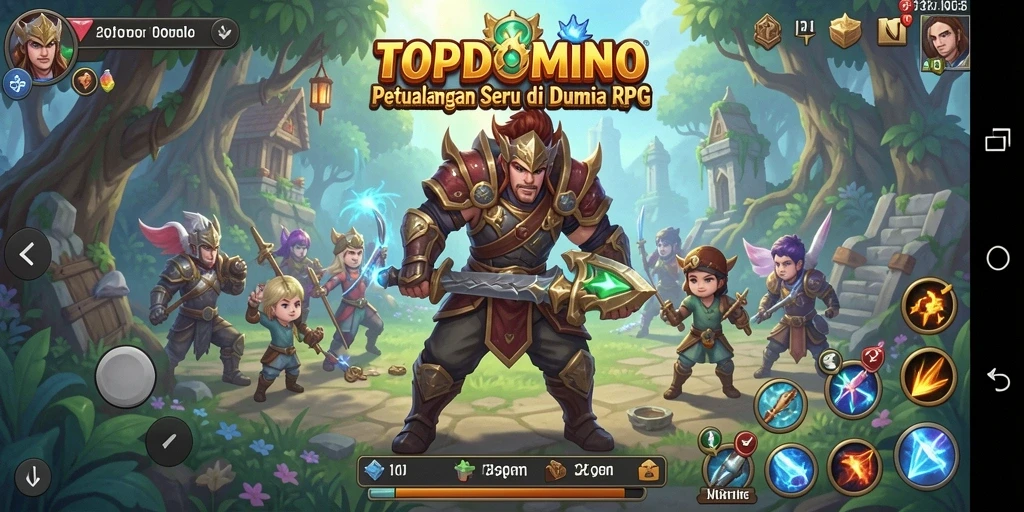 Screenshot gameplay <strong>TOPDOMINO</strong> menunjukkan aksi seru dan karakter yang menakjubkan.