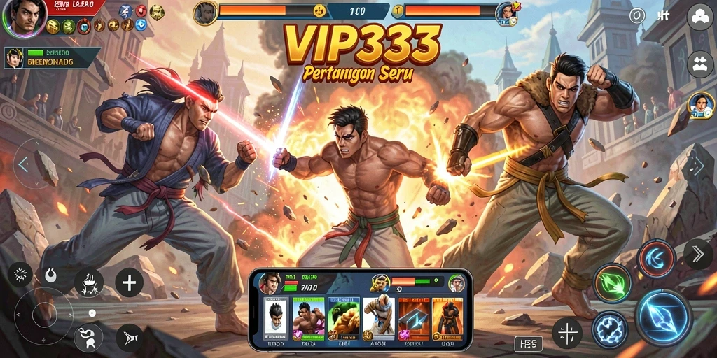 Tampilan epic pertarungan di VIP333 dengan karakter yang mengesankan.