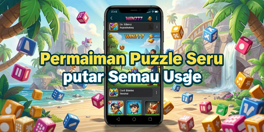 Screenshot gameplay WIN777 menampilkan momen seru menyelesaikan teka-teki puzzle.