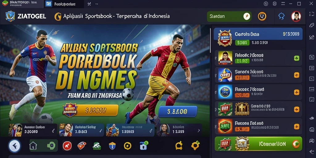 Screenshot ZIATOGEL menampilkan antarmuka taruhan olahraga yang dinamis.